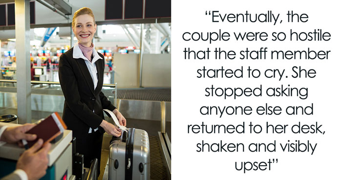 Entitled Couple Thinks Rules Don’t Apply To Them, Treat Airline Worker Like Dirt For Doing Her Job