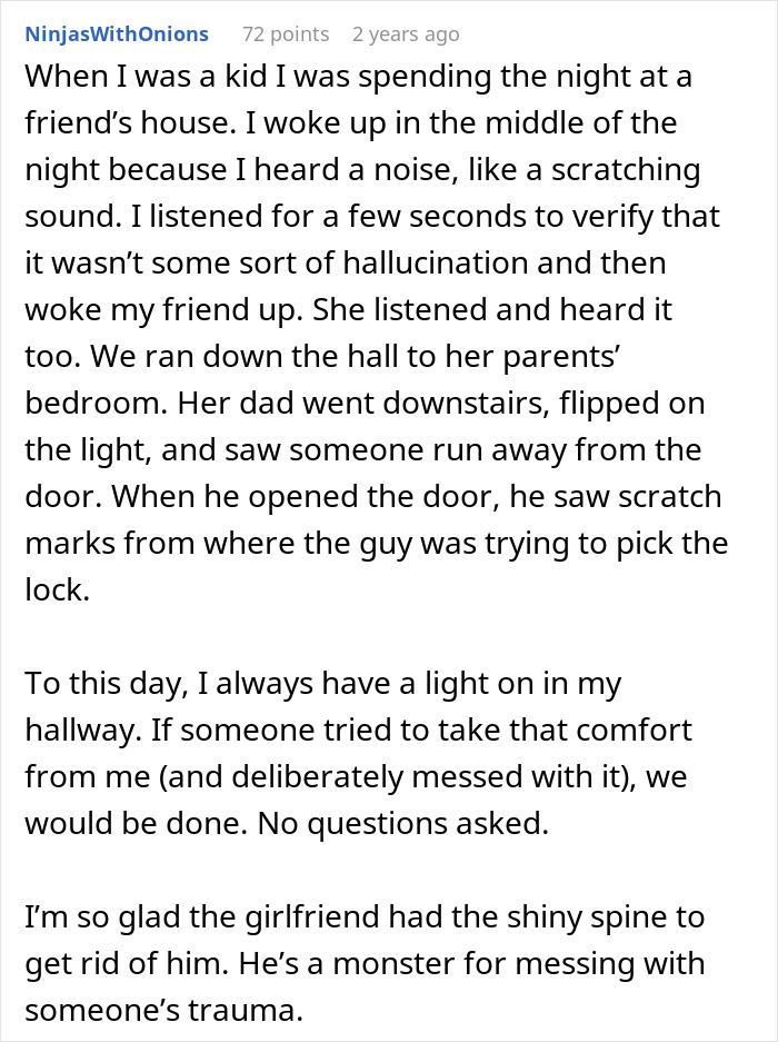 Text post about a guy venting online about his girlfriend wanting him to close her closet door and her public clapback.