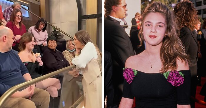 Fan Recreates Drew Barrymore’s Iconic 1989 Oscars Dress For Her Show And Her Reaction Goes Viral