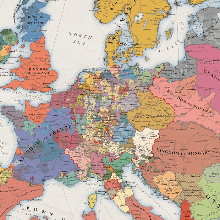 A Series Of Maps Depicts The History Of Europe Over Hundreds Of Years