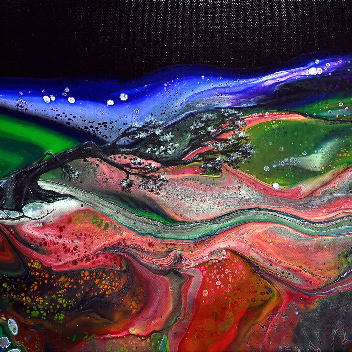 Resilience In Every Color: My Dramatic Rainbow Fluid Art