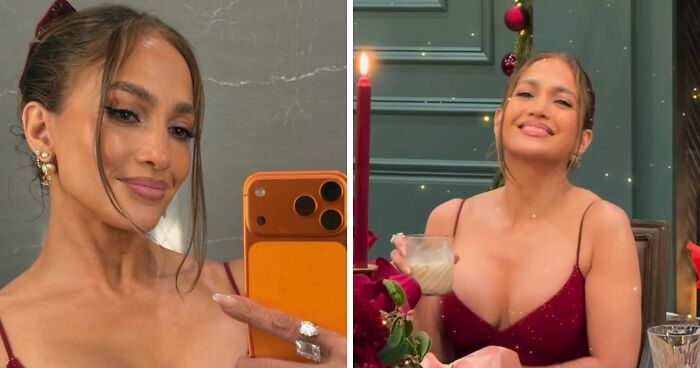 Odd Detail In Jennifer Lopez’s Christmas Photo Has People Calling Out Her Photoshop Skills