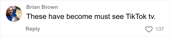 Comment from Brian Brown on TikTok post about curvy news anchor reading mean viewer comments, with 137 likes.