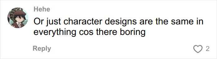 Comment discussing character designs being the same and boring, related to Disney fans and Toy Story&rsquo;s Andy&rsquo;s mom.