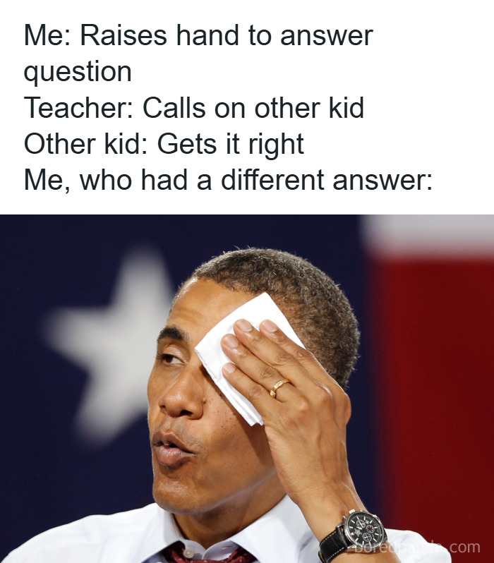 Student meme showing a stressed person wiping sweat, reflecting college memes for students running on hope and energy drinks.