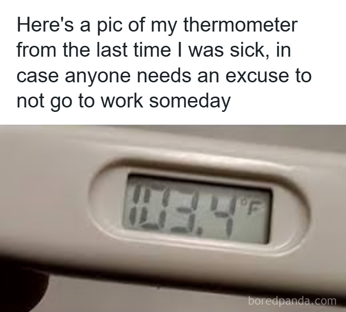 Thermometer showing 103.4°F as a funny meme to make you forget what you were stressed about.