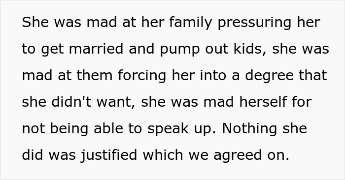 Text on screen discussing a man left without closure after fiancé disappears before wedding and reconnects 16 years later.