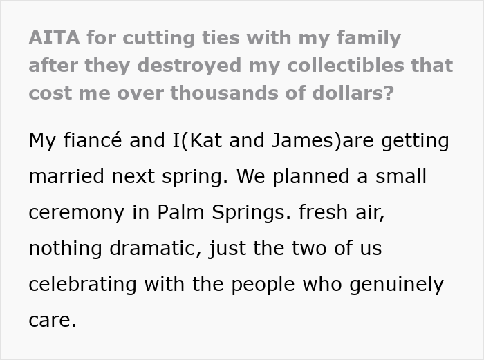 Man cuts off parents after their revenge disrupts his plans for a small wedding ceremony in Palm Springs. Man cuts off parents after their revenge disrupts his plans for a small wedding ceremony in Palm Springs.