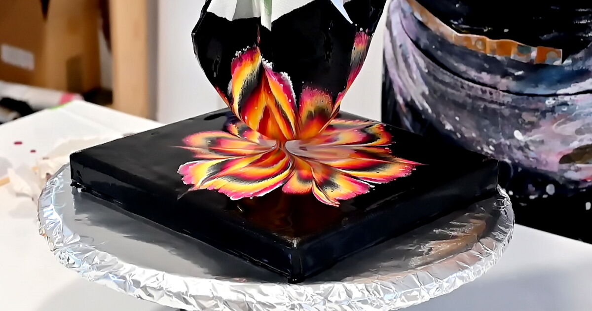Christmas Compilation: Acrylic Pouring Flower Techniques | Bored Panda
