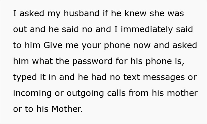 Woman takes out restraining order against mother-in-law after 29 years of marriage involving secret phone checks.