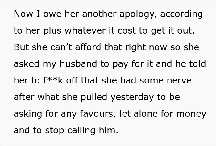 Text excerpt about a woman seeking a restraining order against her mother-in-law after years of conflict in marriage.