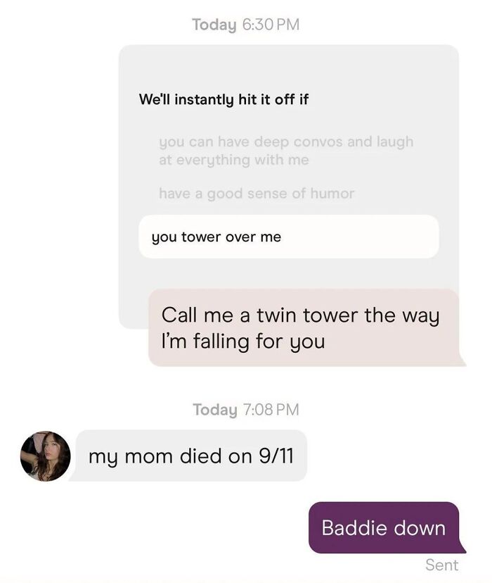 Screenshot of unhinged and weird texts showing dark humor and awkward conversation moments that might make you laugh out loud.