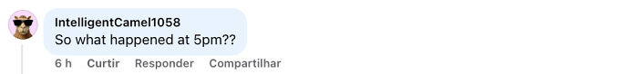 Chat message from user IntelligentCamel1058 asking what happened at 5pm in a discussion about reserving public space. Chat message from user IntelligentCamel1058 asking what happened at 5pm in a discussion about reserving public space.