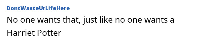 Online comment expressing rejection of Cynthia Erivo allegedly in talks to play Lord Voldemort, sparking fan meltdown.