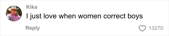 Comment by Kika saying I just love when women correct boys, referencing Timothée Chalamet Love Actually misread reactions. Comment by Kika saying I just love when women correct boys, referencing Timothée Chalamet Love Actually misread reactions.