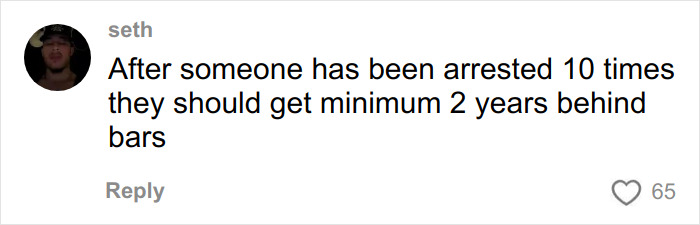 Comment from user seth about arrests and prison time related to viral video exposing serial creep.