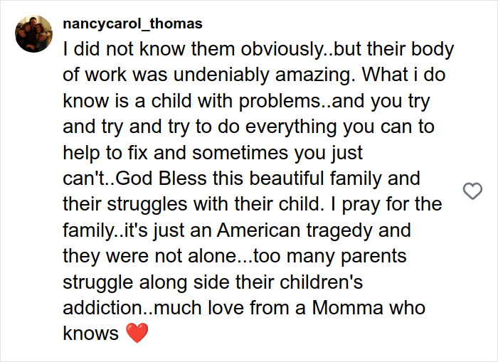 Comment expressing sympathy for a family’s struggle with a*******n after Rob Reiner tragedy accusations by Trump. Comment expressing sympathy for a family’s struggle with a*******n after Rob Reiner tragedy accusations by Trump.