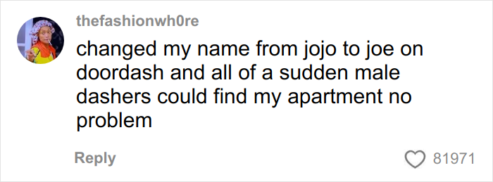 Social media post about changing name to male to test if Chipotle gives more food in orders under male names.