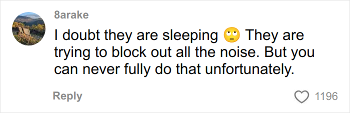 Comment about parents and kids struggling with airplane noise, trying to block out the loud sounds during the flight.