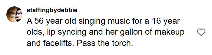Comment criticizing Gwen Stefani's outfit at Rockefeller Tree Lighting for being inappropriate and sparking fury.