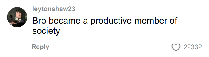 Screenshot of a social media comment on young Black men transforming their looks with a new trend.