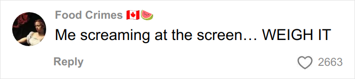 Comment on social media about Chipotle order size, questioning if more food is given under male names with emphasis on weighing the order.