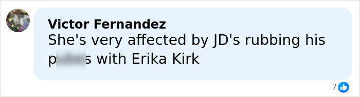 Comment by Victor Fernandez discussing Usha&rsquo;s feelings amid public speculation on JD Vance&rsquo;s marriage issues.