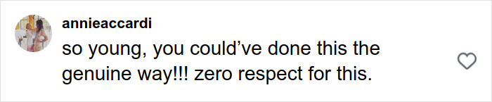 Comment on social media expressing disapproval of a drastic mommy makeover by Jenelle Evans, emphasizing lack of respect. Comment on social media expressing disapproval of a drastic mommy makeover by Jenelle Evans, emphasizing lack of respect.