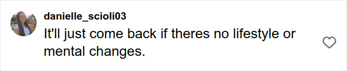 Comment from a user named danielle_scioli03 discussing lifestyle and mental changes related to a mommy makeover. Comment from a user named danielle_scioli03 discussing lifestyle and mental changes related to a mommy makeover.