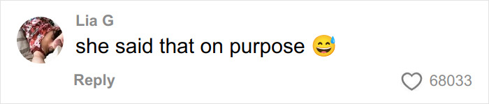 Comment by Lia G saying she said that on purpose with a laughing emoji, discussing Jennifer Lawrence mocking DiCaprio&rsquo;s dating history.