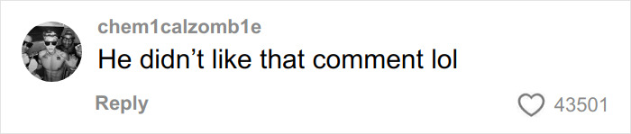 Comment on social media by user chem1calzomb1e reacting to a remark about Jennifer Lawrence mocking DiCaprio&rsquo;s dating history.