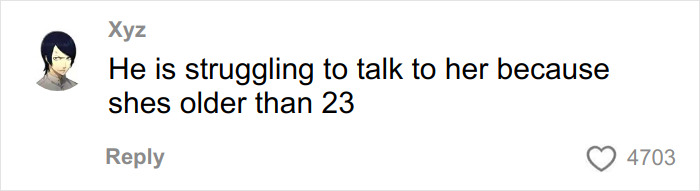 Comment on social media discussing Jennifer Lawrence mocking DiCaprio&rsquo;s dating history with reference to age in humorous tone.