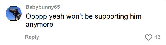 Screenshot of an online comment expressing refusal to support Josh Hutcherson after his snarky comment about Taylor Swift sparks debate. Screenshot of an online comment expressing refusal to support Josh Hutcherson after his snarky comment about Taylor Swift sparks debate.