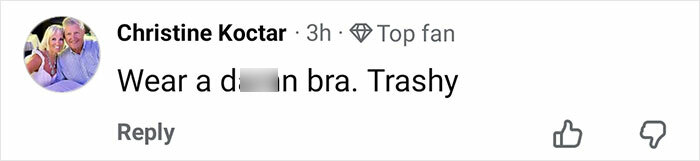 Comment from Christine Koctar criticizing Kate Hudson's dress detail, sparking frenzy among fans online. Comment from Christine Koctar criticizing Kate Hudson's dress detail, sparking frenzy among fans online.