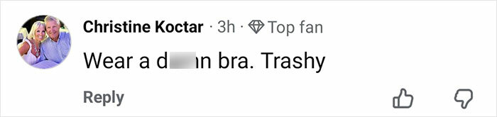 Comment by top fan Christine Koctar criticizing Kate Hudson's dress detail, sparking frenzy among fans online. Comment by top fan Christine Koctar criticizing Kate Hudson's dress detail, sparking frenzy among fans online.