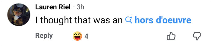 Screenshot of a social media comment reacting humorously to a detail on Kate Hudson's dress sparking frenzy among fans. Screenshot of a social media comment reacting humorously to a detail on Kate Hudson's dress sparking frenzy among fans.