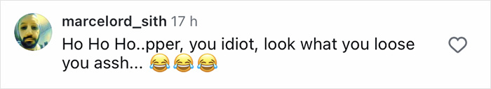 Screenshot of a social media comment containing a humorous typo with laughing emojis.