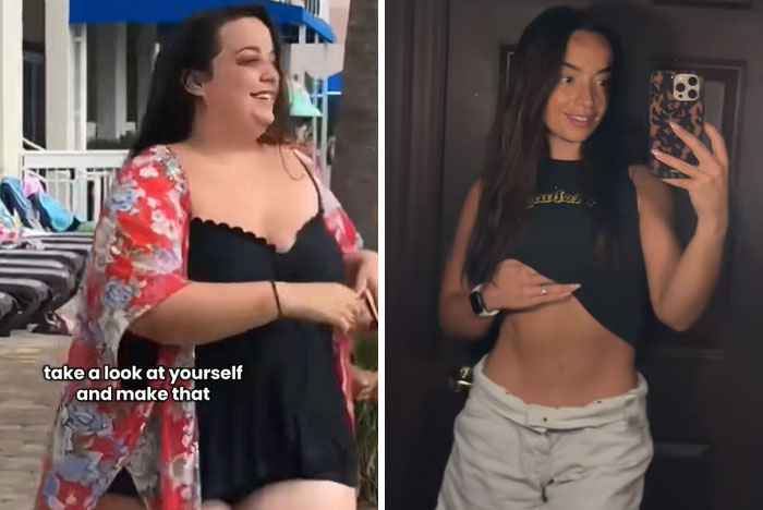 Before and after glow-up transformation showing confident women sharing their amazing glow-ups and self-confidence.