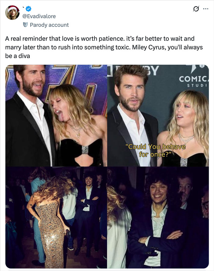 Images showing Miley Cyrus and Maxx Morando together, highlighting reactions to their engagement and age difference.