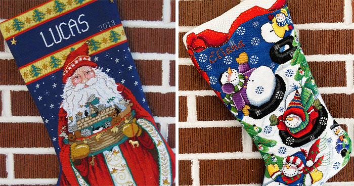 My Mom Has Been Stitching Christmas Stockings Since Her Teens, And I Wanted To Share Her Incredible Art (17 Pics)