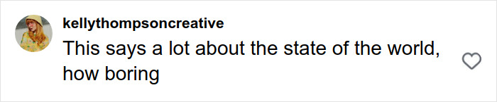 User comment on social media expressing boredom about current global issues during Pantone&rsquo;s color controversy online debate.