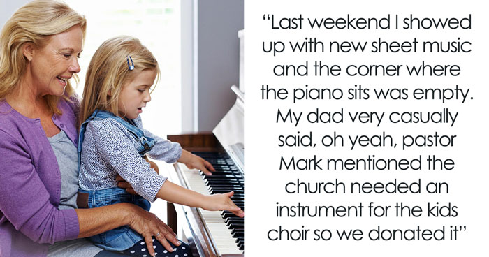 Parents Donate Daughter’s Heirloom Piano To Church, Can’t Believe She Goes To Take It Back