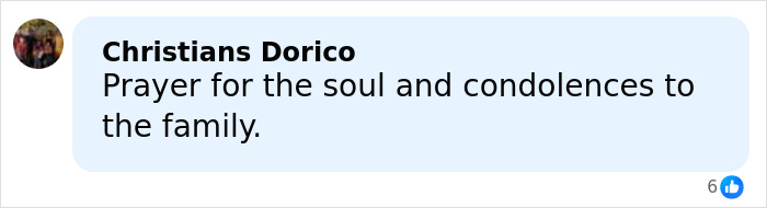 Facebook comment expressing condolences and prayers following the tragic loss of an Italian mother and daughter.