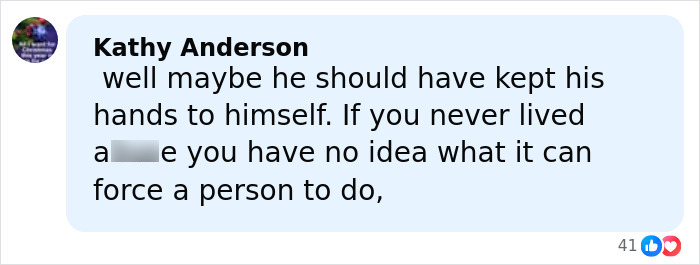 Facebook comment discussing actions related to a woman's chilling 911 call after attacking her sleeping boyfriend.