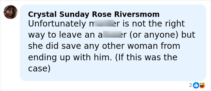 Screenshot of Facebook comment discussing a woman's chilling 911 call after brutally attacking sleeping boyfriend, police stunned.