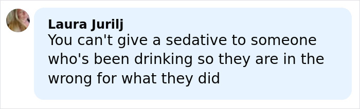 Comment about cruise passenger's body being stuffed in a fridge after being fatally served excessive drinks.