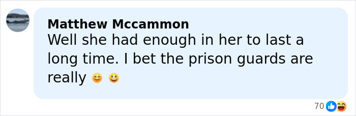 Comment by Matthew Mccammon expressing opinion on Bonnie Blue facing 15-year sentence after Bali adult video controversy.