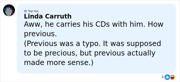 User comment about Timoth&eacute;e Chalamet's red carpet look, mentioning fans noticing an odd detail and being roasted.