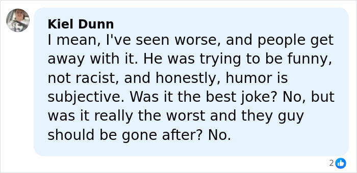 Commenter Kiel Dunn defending Jurassic World star BD Wong, addressing accusations of racist comment and apology issued.