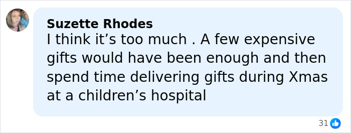 Comment expressing backlash over the intimate gift from Kourtney Kardashian and Travis Barker to his daughter.